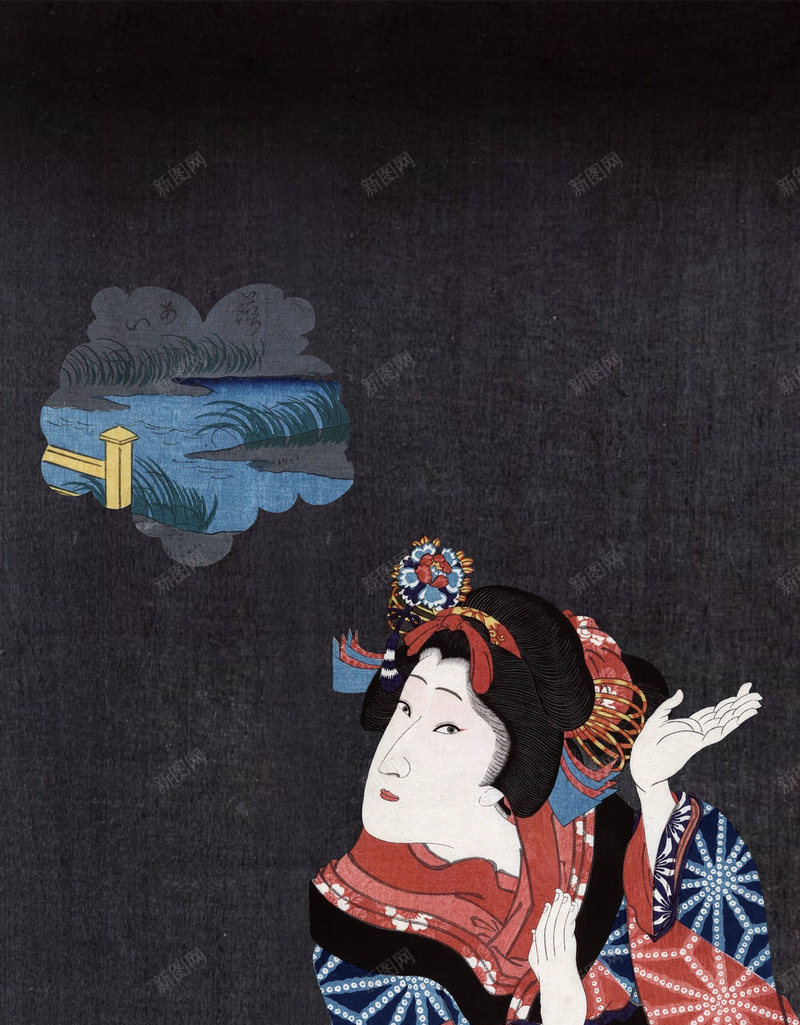 日本歌姬海报背景psd设计背景_新图网 https://ixintu.com 文艺海报 春季海报 梦幻海报 简约海报 节气海报 日系海报 宣传海报 水彩海报 大气海报