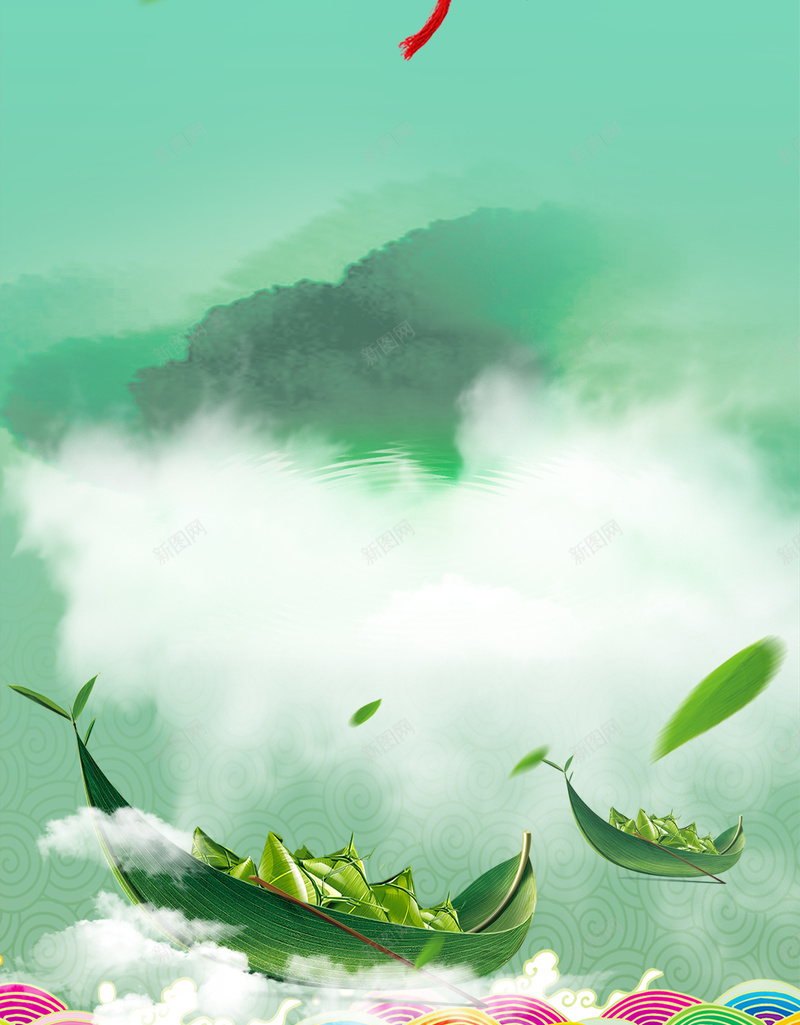 端午节易拉宝背景素材psd设计背景_新图网 https://ixintu.com 节日 端午节 易拉宝 绿色 展架 粽子 背景 大气