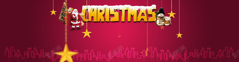 淘宝圣诞节全屏促销海报PSD素材背景