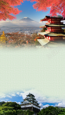 日本旅游H5素材背景背景
