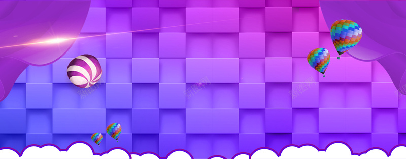 淘宝紫色糖果背景psd设计背景_新图网 https://ixintu.com 紫色 糖果 背景 氢气球 云朵 淘宝 3D 幕布 紫色渐变