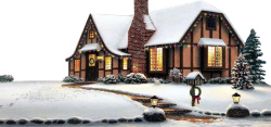 冬季小木屋冬季浪漫白色电商海报背景高清图片