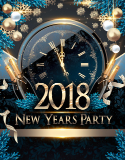 倒计时跨年海报2018新年大气倒计时创意海报高清图片