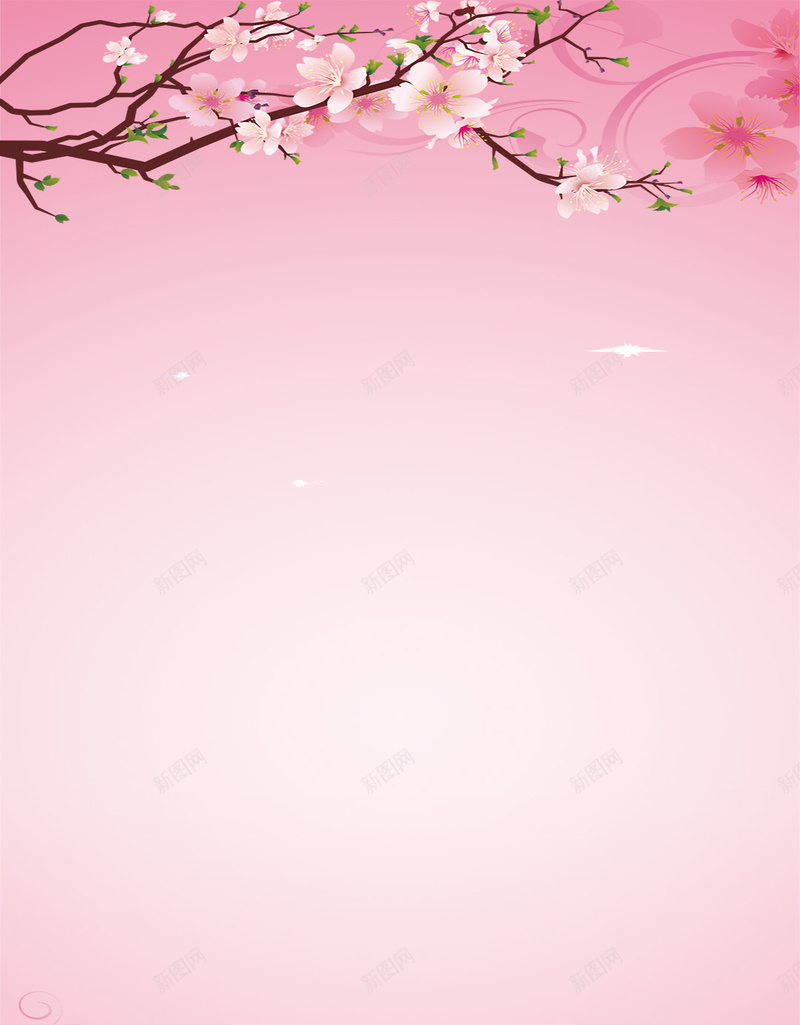 粉红桃花背景psd设计背景_新图网 https://ixintu.com 粉红 桃花 浪漫 文艺 梦幻 H5背景