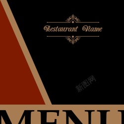 海水纹理古典底纹西餐厅菜单封面设计图片高清图片