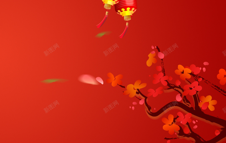 红色梅花背景jpg设计背景_新图网 https://ixintu.com 红色 红色背景 花底纹 金边 金光 闪光 四射 喜庆背景 春节背景 舞台背景 卡通人物 鞭炮 烟花 淘宝天猫 详情页海报 春节 过年 中国风