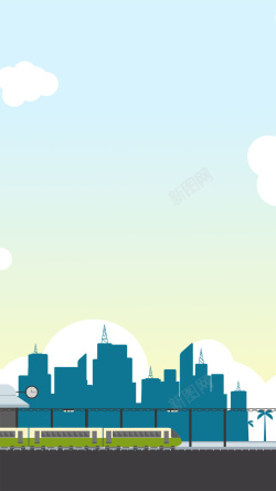 纯色汽车简约春运火车大气背景图高清图片