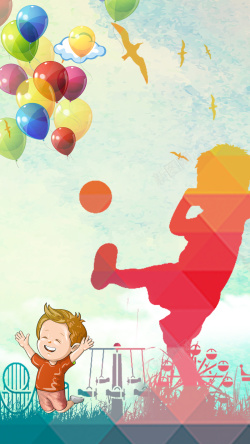 踢球61儿童节卡通孩子户外开心运动主图背景高清图片