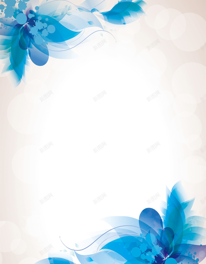 蓝色花纹背景psd设计背景_新图网 https://ixintu.com 蓝色花纹背景 花纹 底纹 花朵 白色 卡通 童趣 手绘