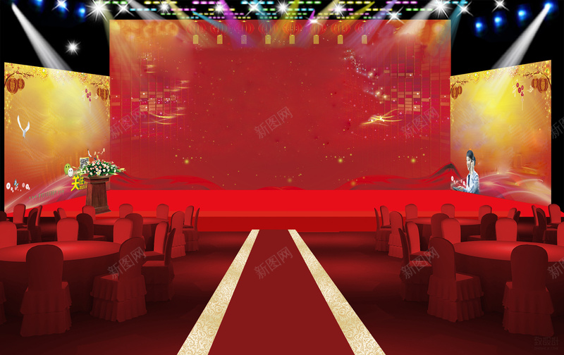室内会议大厅背景模板jpg设计背景_新图网 https://ixintu.com 喜庆 海报 温暖 红色 背景 会议大厅