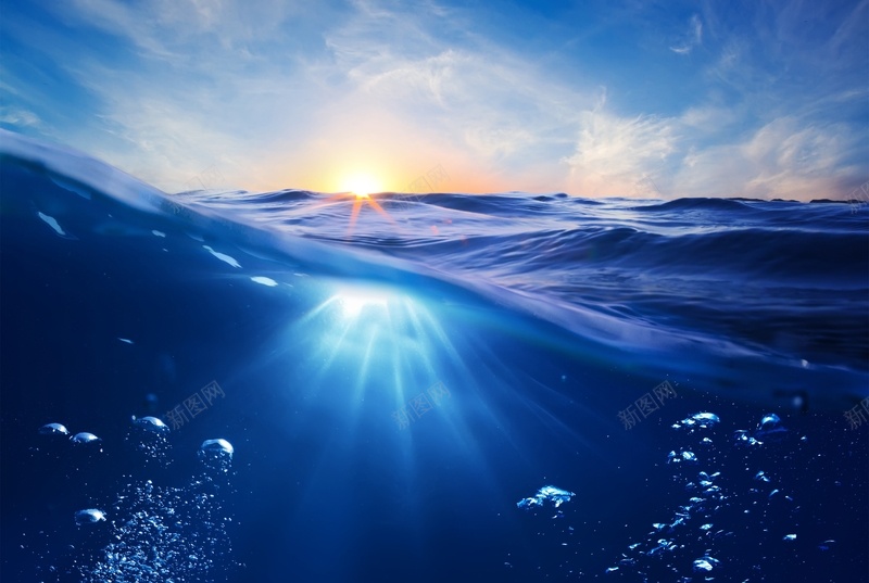 夏季清新海洋背景大图jpg设计背景_新图网 https://ixintu.com 光线 大海 梦幻 浪漫 蓝色