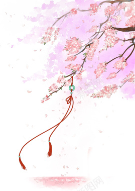 粉色清新花卉平面广告背景