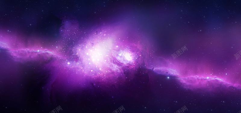 紫色梦幻星空星河背景