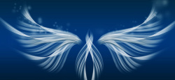 梦幻天使蓝色梦幻天使羽翼背景高清图片