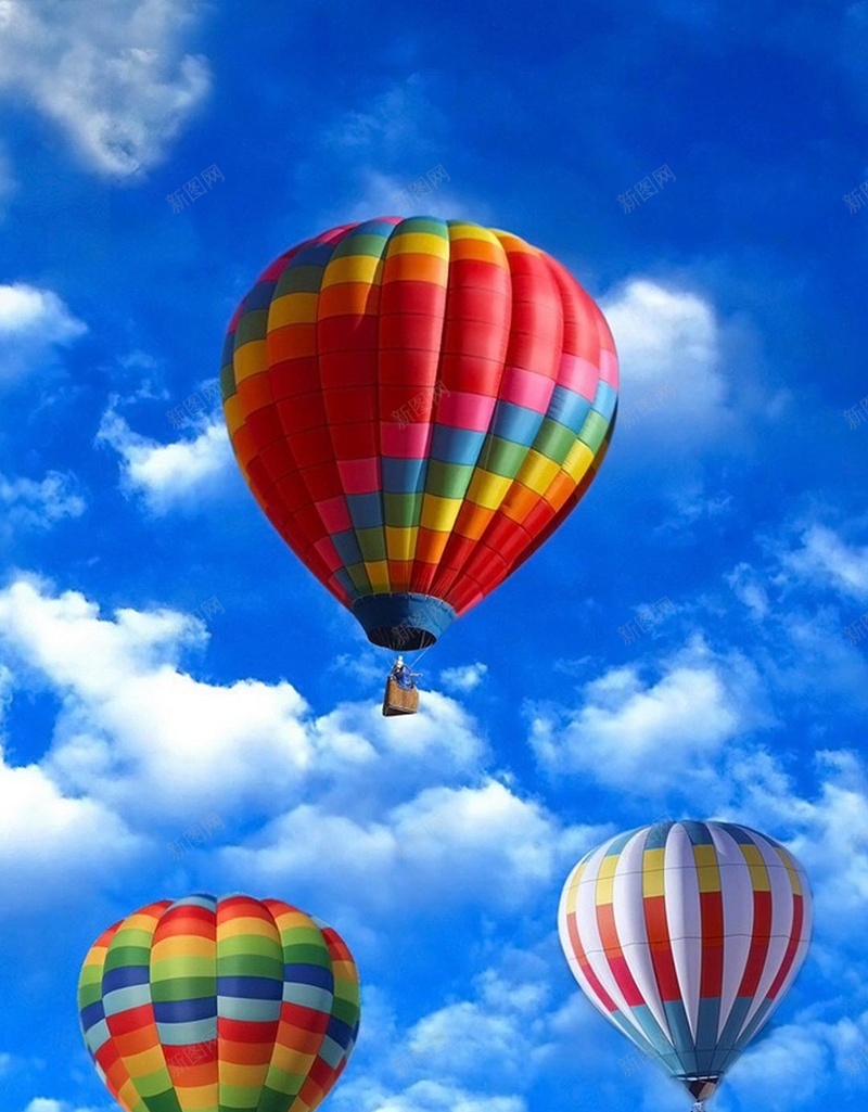 五彩斑斓热气球H5背景jpg设计背景_新图网 https://ixintu.com 蓝天 白云 热气球 蓝色 渐变 H5 h5 摄影 风景