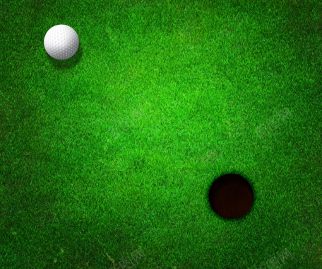 高尔夫球绿色草坪背景素材背景