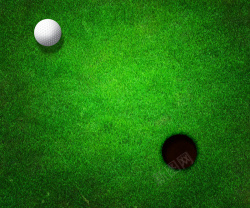 运动圆球高尔夫球绿色草坪背景素材高清图片