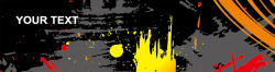 黑黄配色海报时尚墨点标题背景高清图片