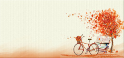 安踏代言海报浅色秋季创意树叶纹理高清图片