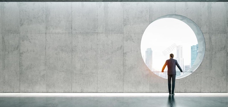 一个人站在窗前jpg设计背景_新图网 https://ixintu.com 人物 商业 商务 圆形 孤单 寂寞 海报banner 科幻 科技 高楼大厦