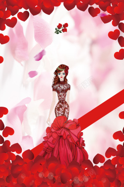 三七女生节红色手绘三八妇女节宣传海报高清图片