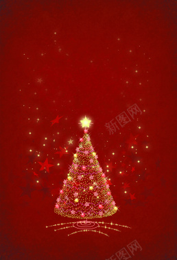 推荐漂亮的红色底纹圣诞背景海报素材背景