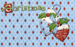 格子布艺清新红蓝格子圣诞背景素材高清图片