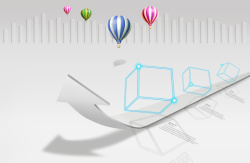 复制到企业空间热气球升空企业展板背景素材高清图片
