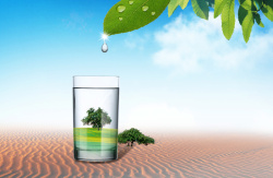 水珠公益广告节约用水公益广告高清图片