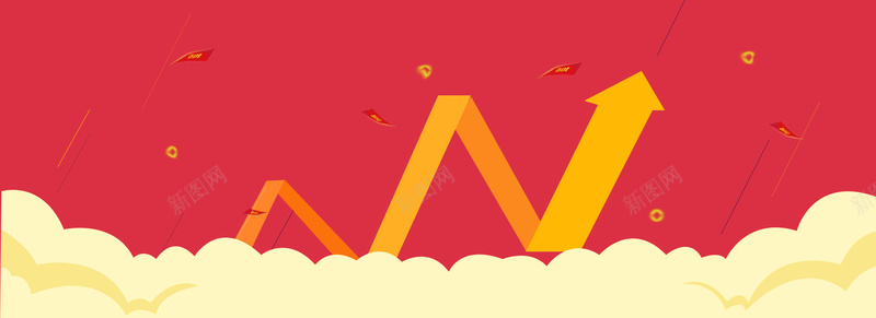 红色金融理财类活动bannerjpg设计背景_新图网 https://ixintu.com 活动 金融 理财 箭头 云 钱币 漂浮物 商务 海报banner 科技 科幻