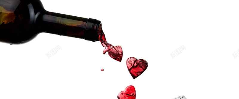 创意背景jpg设计背景_新图网 https://ixintu.com 创意 爱心 红色 红酒 酒瓶 海报banner 浪漫 梦幻