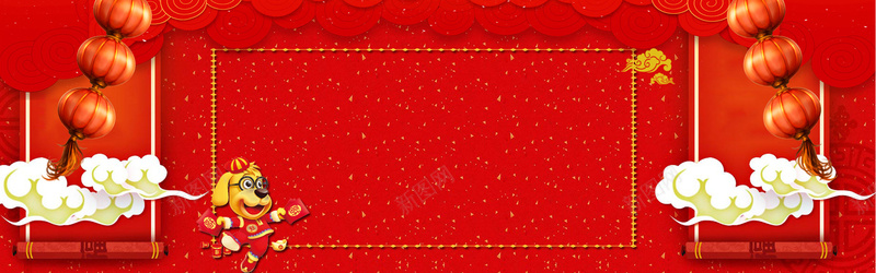 春节发货安排红色卡通bannerpsd设计背景_新图网 https://ixintu.com 2018 春节 新年 过年 放假 通知 电商 淘宝 天猫 狂欢 卡通 红色 banner 发货