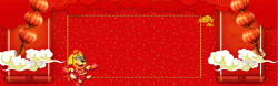 春节期间发货安排春节发货安排红色卡通banner高清图片
