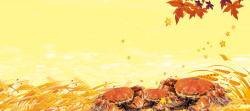 秋季美术展海报金秋蟹展海报背景素材高清图片