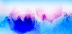 蓝紫水墨渐变色水墨油画背景高清图片