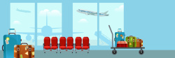 机场流程飞机行礼机场海报卡通矢量背景高清图片