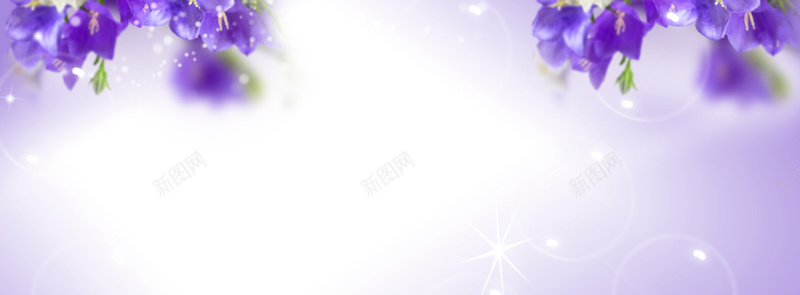 清新背景psd设计背景_新图网 https://ixintu.com 海报banner 浅紫色 星星 气泡 花朵 浪漫 梦幻