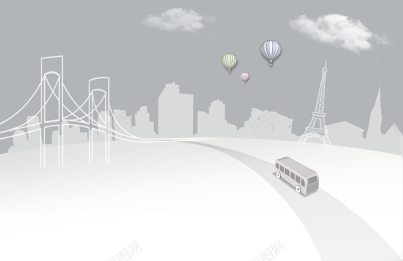 跨江大桥海报背景素材背景