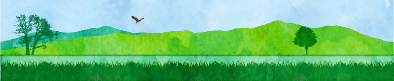 水彩自然风景jpg设计背景_新图网 https://ixintu.com 树木 海报banner 卡通 童趣 手绘