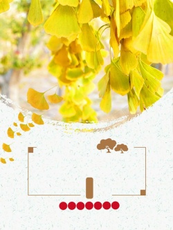 秋意渐浓黄色水墨风二十四节气之秋分创意商业高清图片