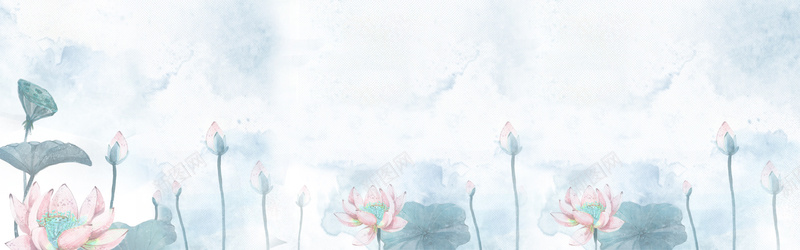 中国风荷花背景图背景