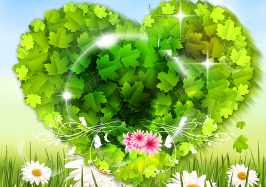 植树节绿色海报背景素材背景