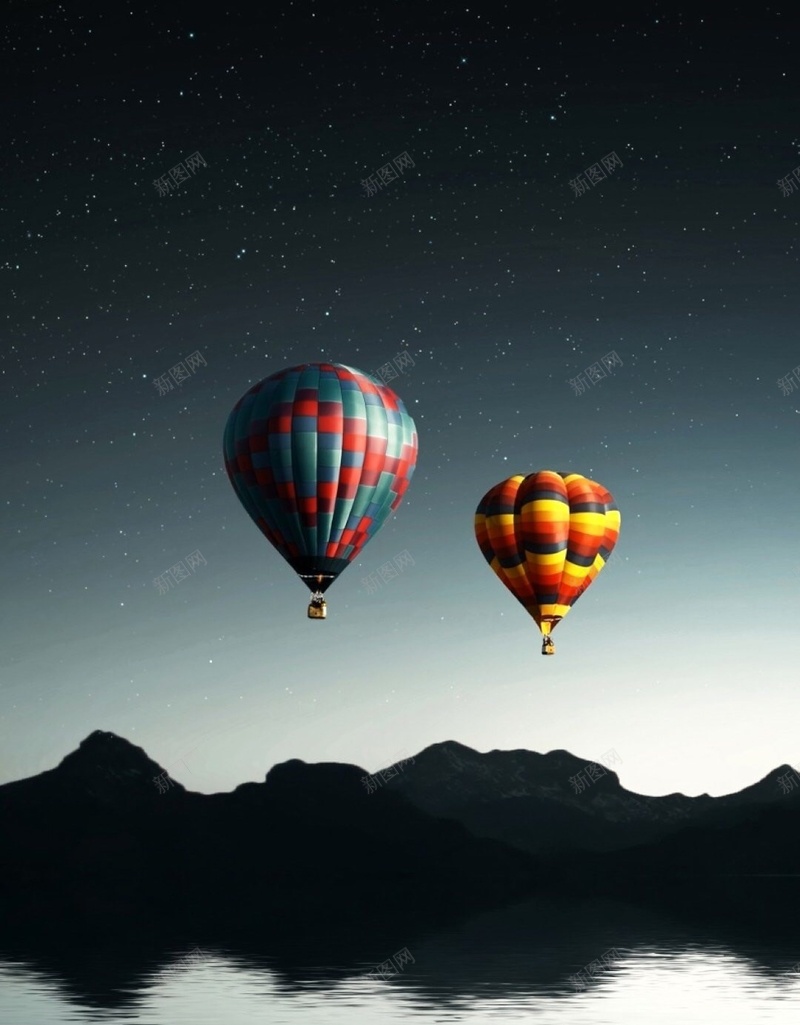 飞行的热气球H5背景jpg设计背景_新图网 https://ixintu.com 风景 热气球 旅游 旅行 飞行 H5背景 倒影 天空 水面 H5 h5 摄影