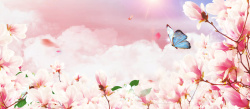 春季补水约惠女神节清新粉色化妆品海报背景高清图片