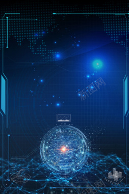 蓝色科技未来人工工智能科学背景