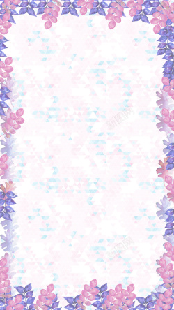 粉色叶片粉紫树叶小清新H5背景高清图片