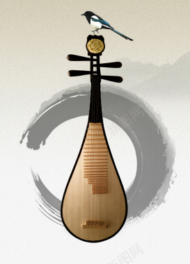 中国风传统乐器琵琶背景素材背景
