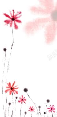 手绘花卉海报背景背景
