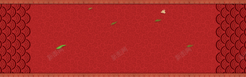 红色纹理墙面中国风新年海报背景背景