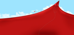 白色纸飞机背景红色卡通促销淘宝海报背景高清图片